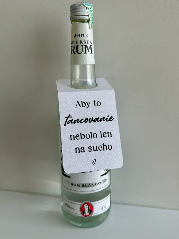 Ozdobná visačka na fľašu / alkohol - obdĺžnik - Image 2
