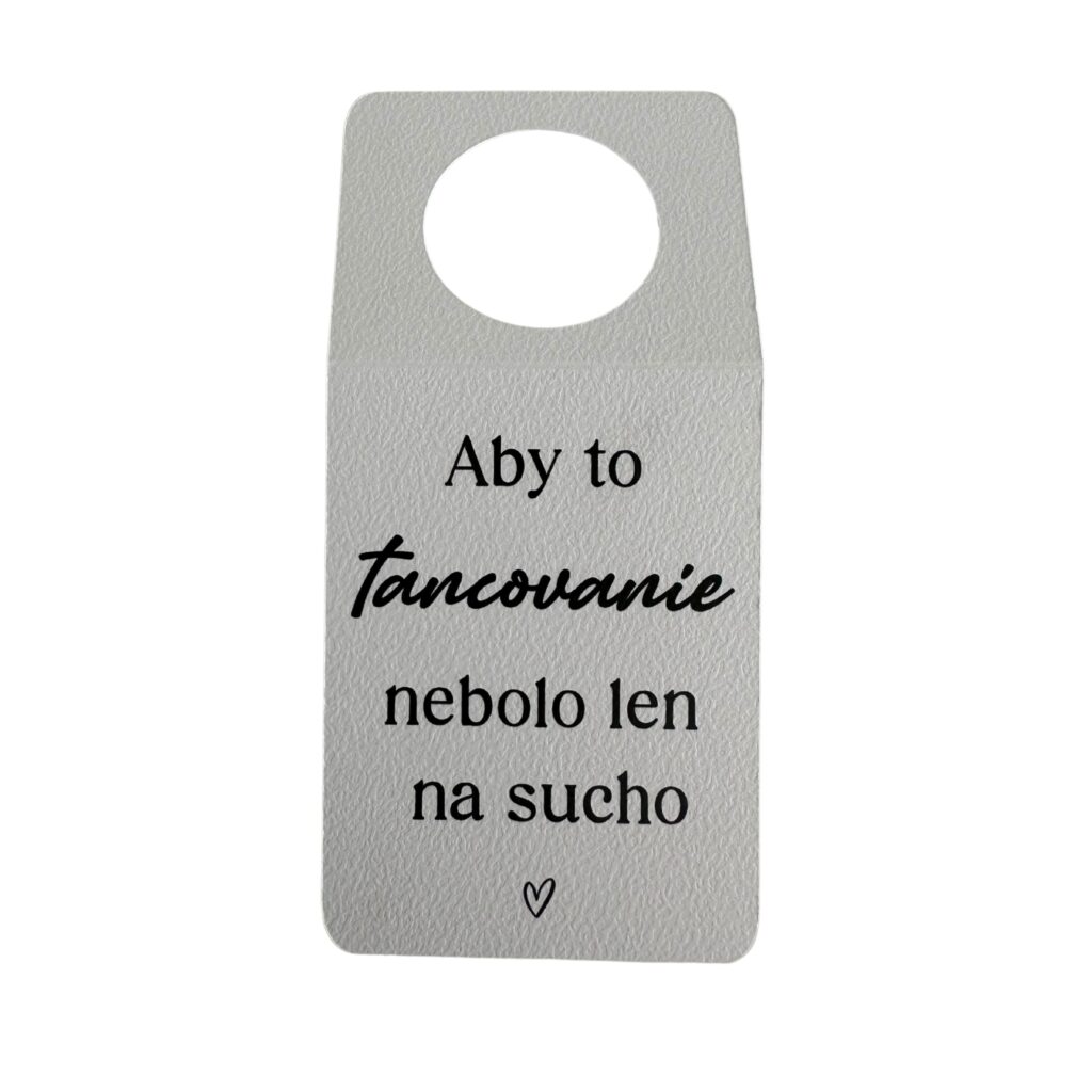 Ozdobná visačka na fľašu / alkohol - obdĺžnik