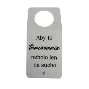 Ozdobná visačka na fľašu / alkohol - obdĺžnik