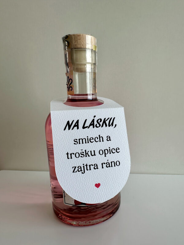Ozdobná visačka na fľašu / alkohol - ovál - Image 2