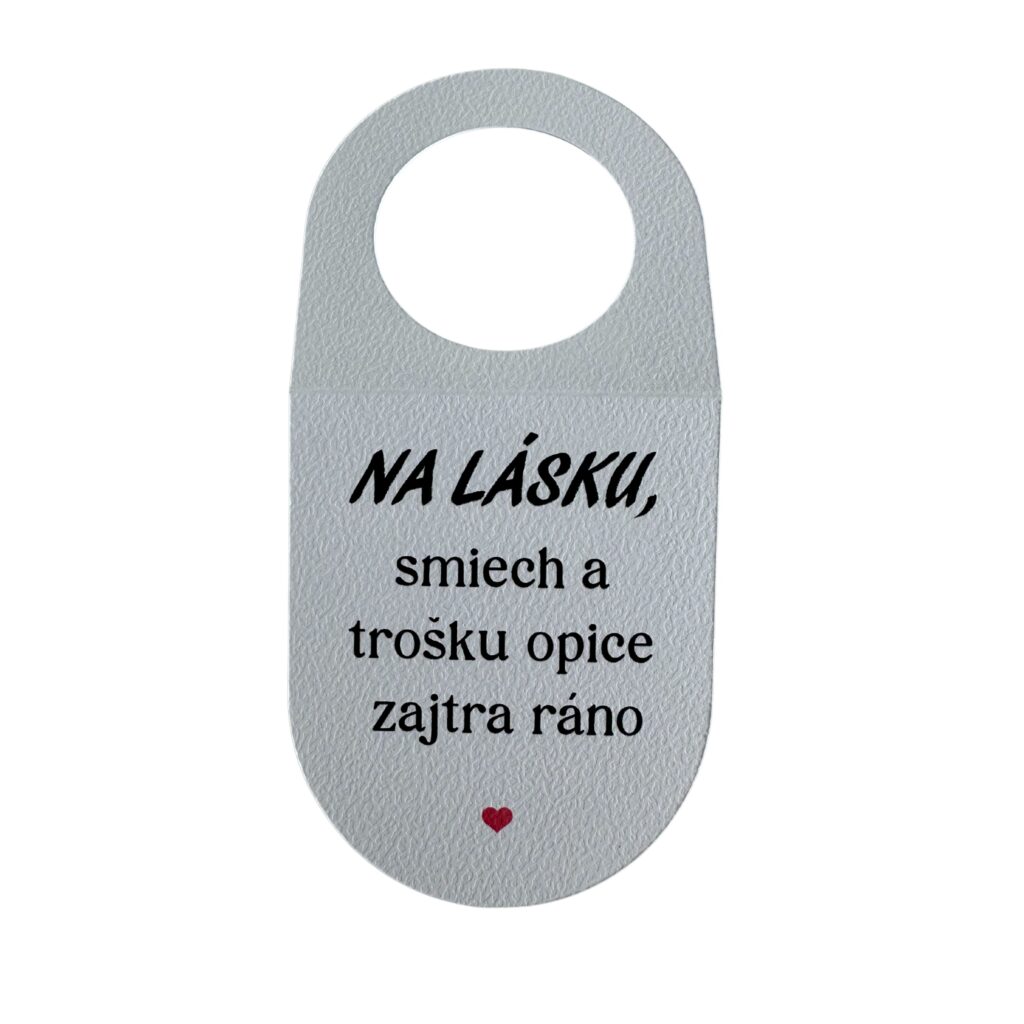 Ozdobná visačka na fľašu / alkohol - ovál