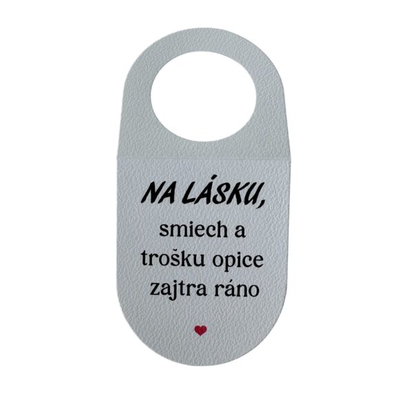 Ozdobná visačka na fľašu / alkohol - ovál