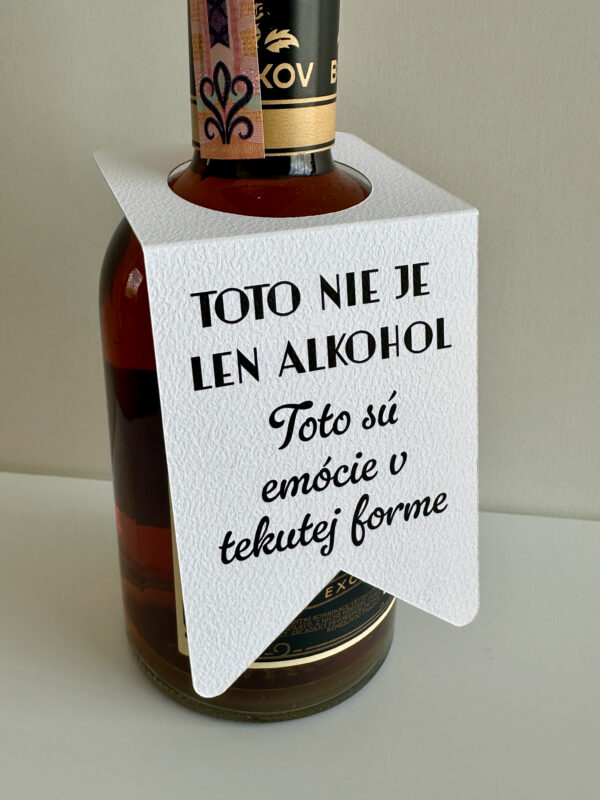 Ozdobná visačka na fľašu / alkohol - vlajočka - Image 2