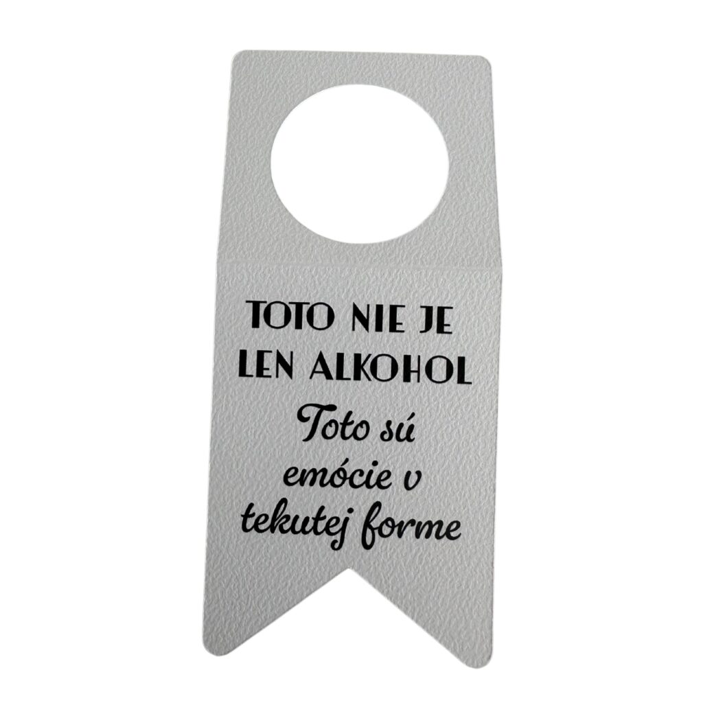 Ozdobná visačka na fľašu / alkohol - vlajočka