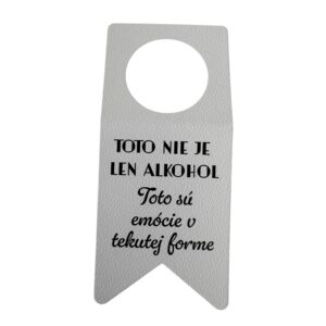 Ozdobná visačka na fľašu / alkohol - vlajočka