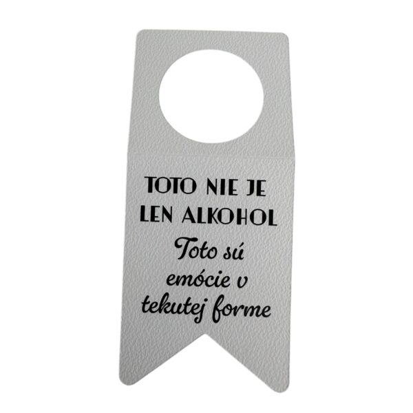 Ozdobná visačka na fľašu / alkohol - vlajočka